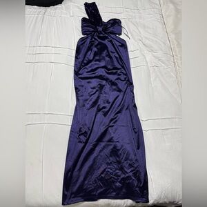 NWT Express Midnight Purple Strapless Gown- Size XS